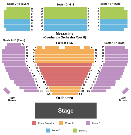 Booth Theatre Seating Chart