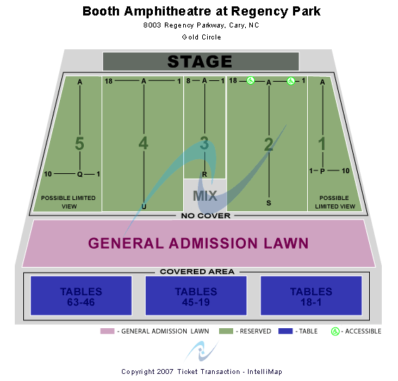 Booth Amphitheatre At Regency Park Seating Chart