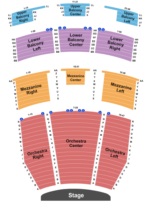 Washington Pavilion Seating Chart
