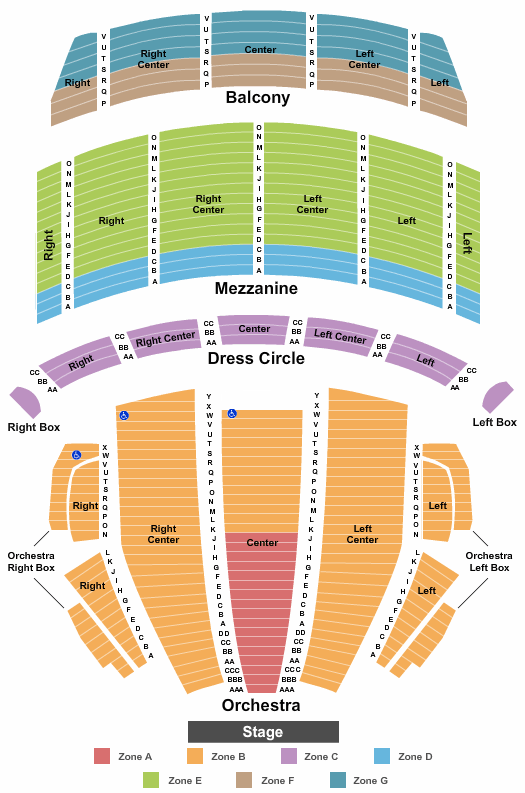 Citizens Bank Opera House Seating Chart