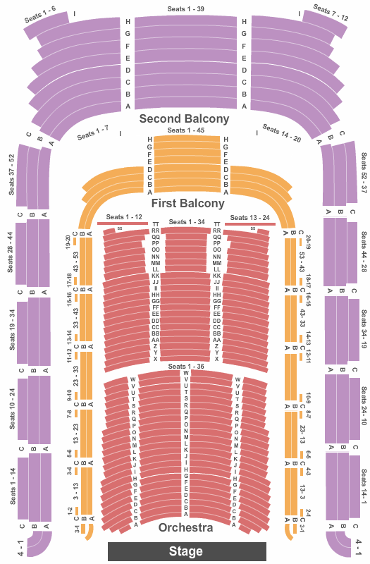 Boston Symphony Hall Seating Chart: Endstage 2