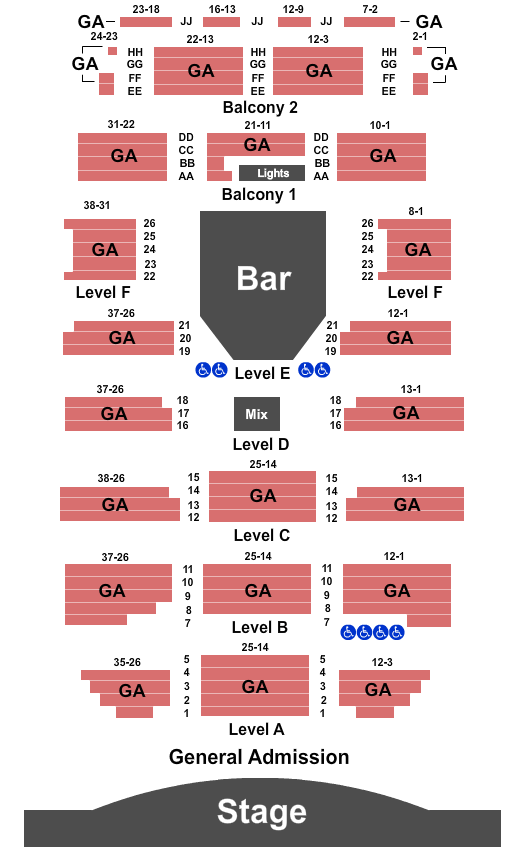 Spreckels Theater Seating Chart