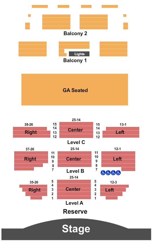 Boulder Theater Seating Chart: Endstage 2