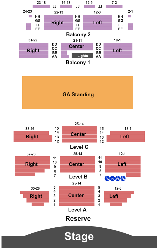 Boulder Theater Seating Chart: Endstage - GA 3