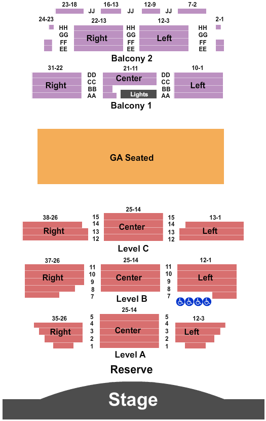 Boulder Theater Seating Chart: Endstage - GA 4