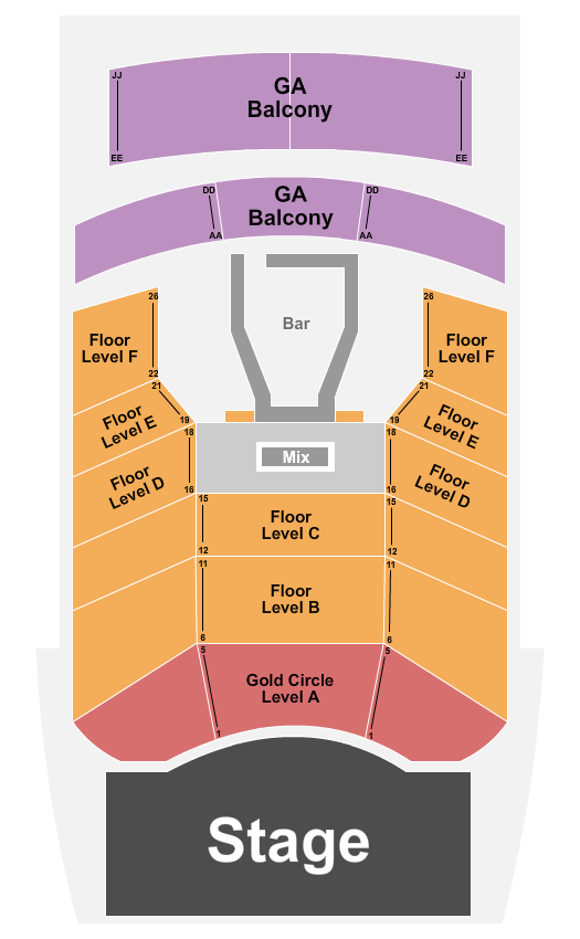 Boulder Theater Seating Chart: Endstage/GA Balcony
