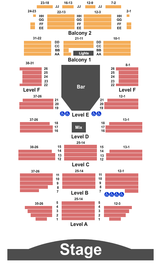 Breckenridge Riverwalk Seating Chart