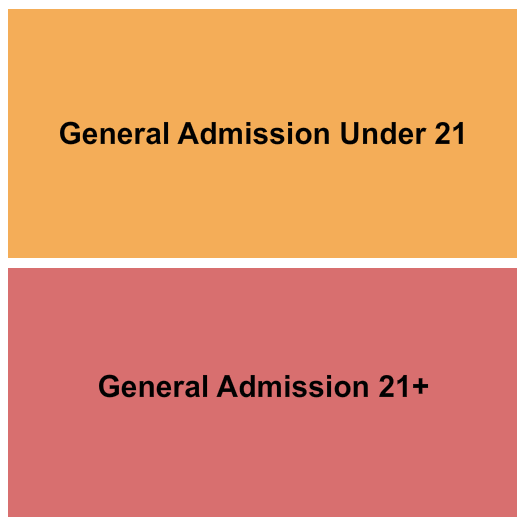 Boulder Theater Seating Chart: GA 21+ & U21