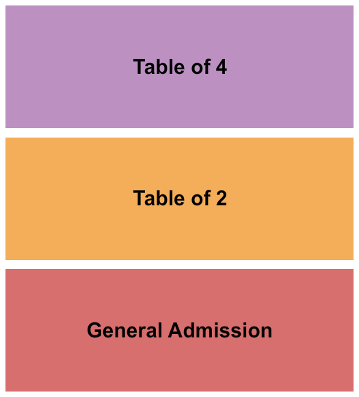 Bourbon Theatre - NE Seating Chart: GA/Table2&4