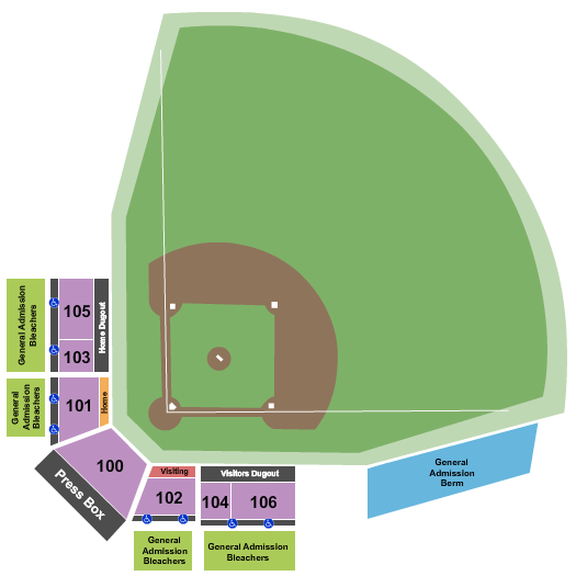 Bowlin Stadium Seating Chart: Softball