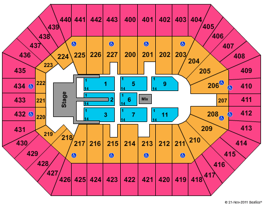 BMO Harris Bradley Center Seating Chart