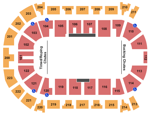 Brandt Centre - Evraz Place Seating Chart: Rodeo