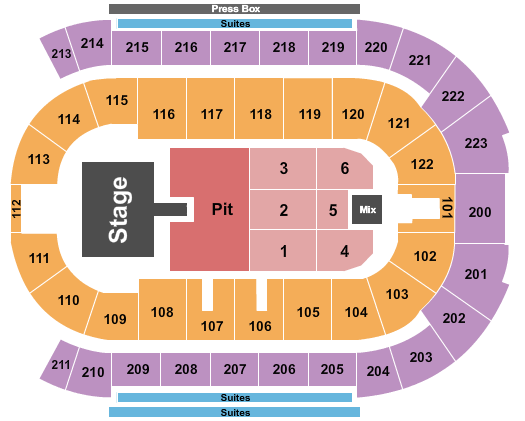 Brandt Centre Seating Chart: Endstage GA Pit w/ Catwalk