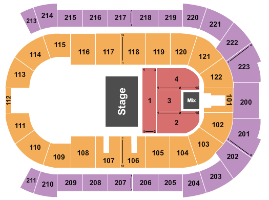 Brandt Centre Seating Chart: Half House 2