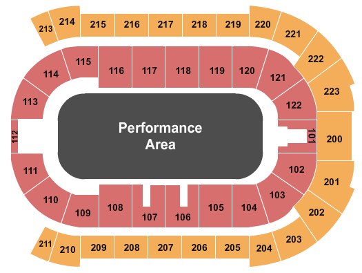 Brandt Centre - Evraz Place Seating Chart: Performance Area