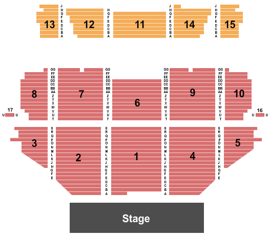 Branscomb Memorial Auditorium Seating Chart: Endstage