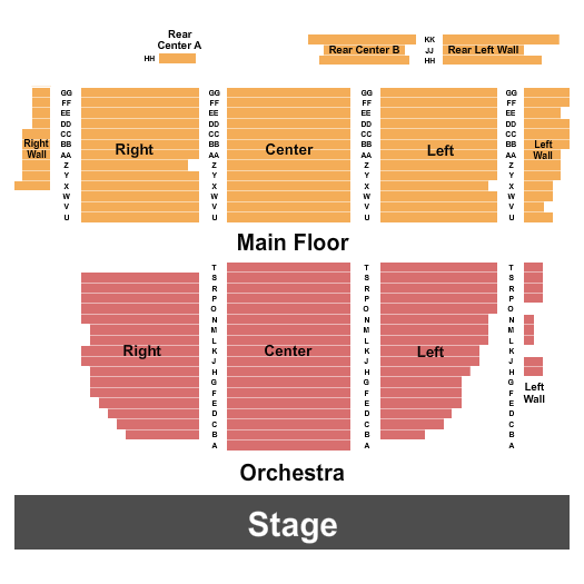 Branson Columns Seating Chart: Endstage