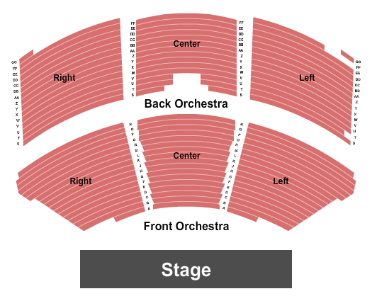 Branson Hillside Theatre Seating Chart: Endstage
