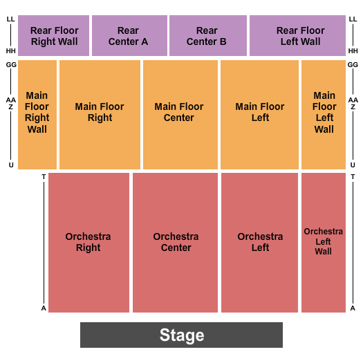 Branson Star Theatre Seating Chart: End Stage