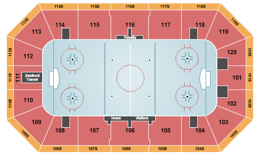 Brantford Civic Centre Seating Chart: Hockey