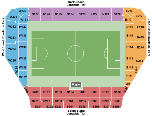 Brentford Community Stadium Seating Chart: Soccer - Static