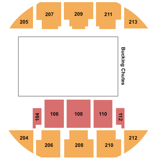 Brick Breeden Fieldhouse Seating Chart: MSU Rodeo