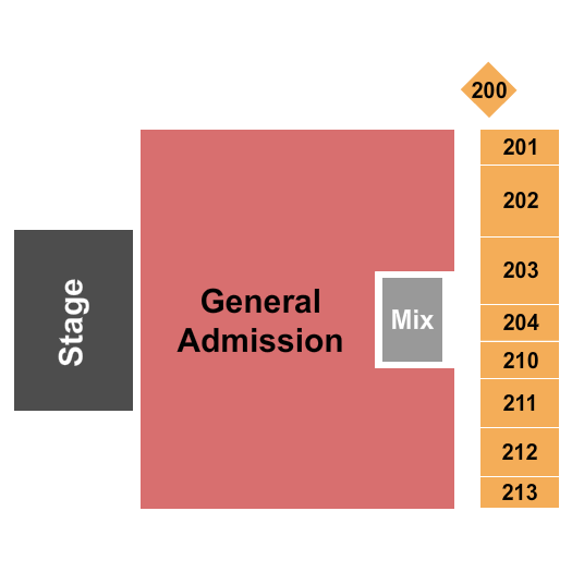 Bridge View Center Expo Hall Seating Chart: GA Floor/RSV 200s