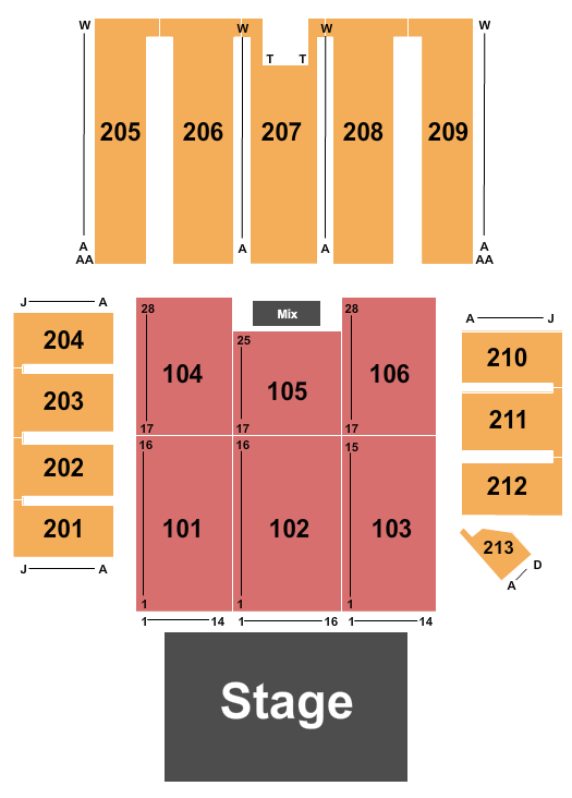 Bridge View Center Expo Hall Seating Chart