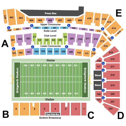 Carter Finley Detailed Seating Chart