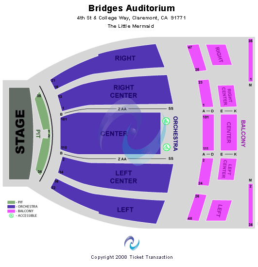 Bridges Auditorium Seating Chart