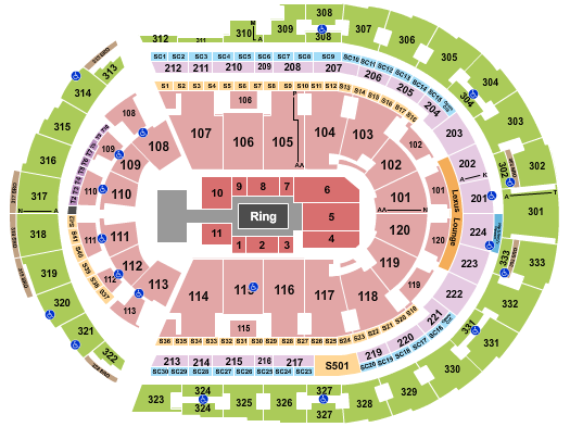 Bridgestone Arena Seating Chart: AEW