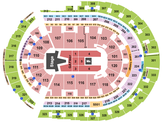 Bridgestone Arena Seating Chart: AJR