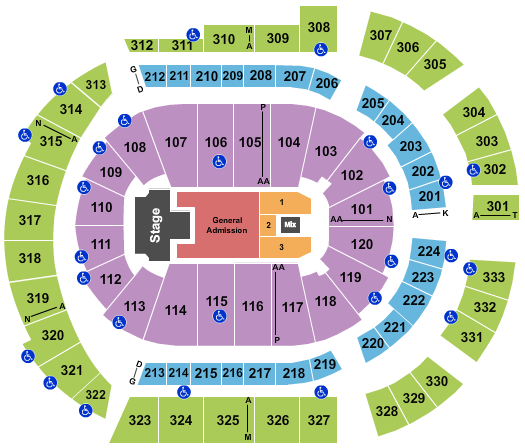 Bridgestone Arena Seating Chart