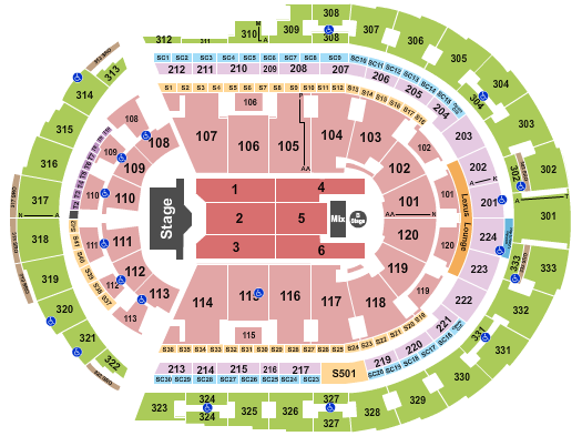 Bridgestone Arena Seating Chart: Aventura
