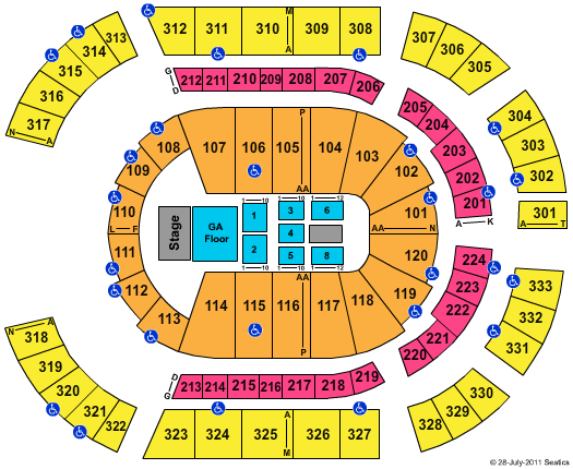 Bridgestone Arena Seating Chart