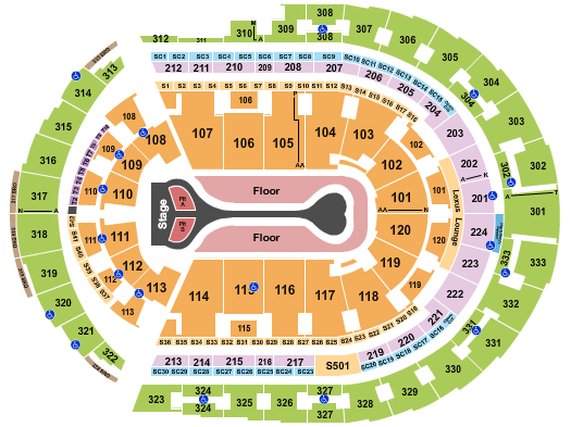 Bridgestone Arena Seating Chart: Benson Boone