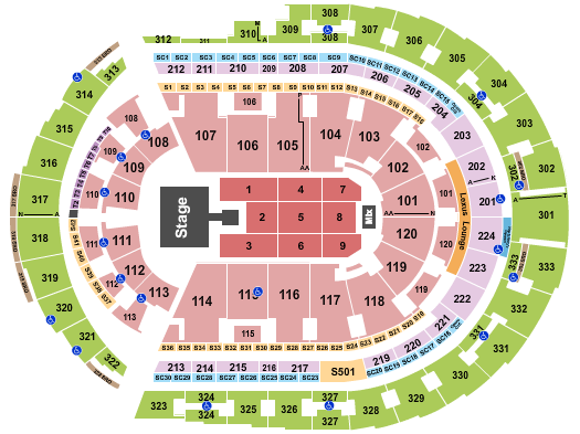 Bridgestone Arena Seating Chart: Brandy