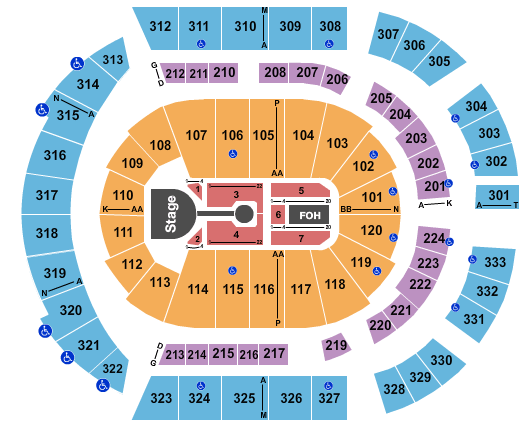 Bridgestone Arena Seating Chart Carrie Underwood