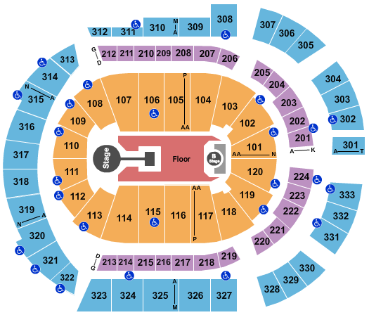 Bridgestone Arena Seating Chart: Childish Gambino