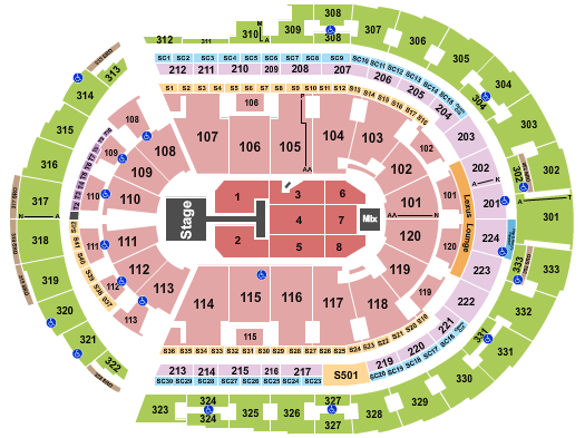 Bridgestone Arena Seating Chart: Chris Tomlin 2