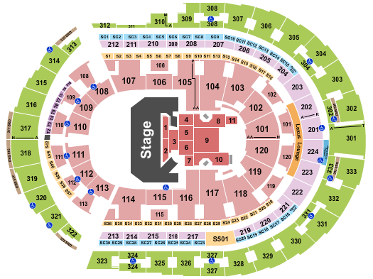 Bridgestone Arena Seating Chart: CMA Awards