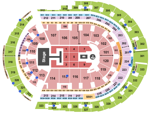 Bridgestone Arena Seating Chart: Descendants & Zombies