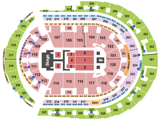 Bridgestone Arena Seating Chart: Dude Perfect