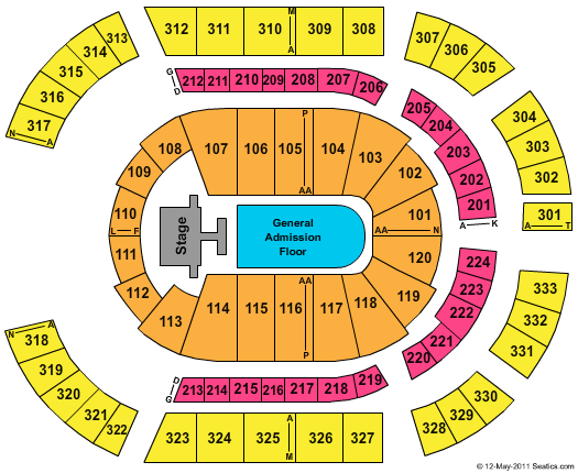 Bridgestone Arena Seating Chart