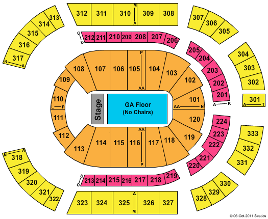 Bridgestone Arena Seating Chart