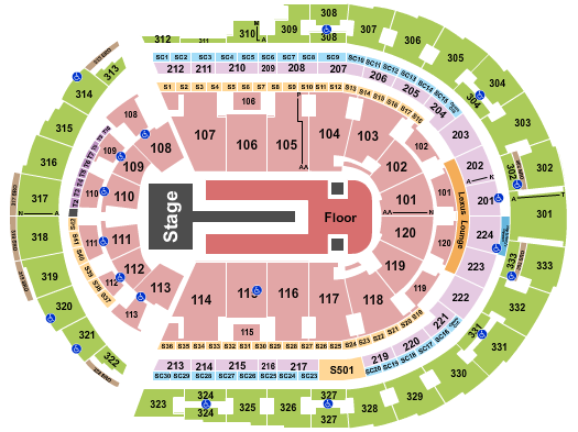 Bridgestone Arena Seating Chart: Florence and The Machine