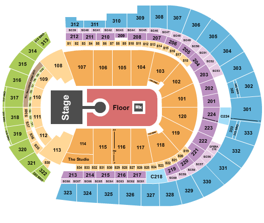 Bridgestone Arena Seating Chart: Freely Fest