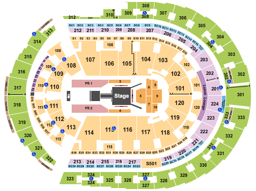 Bridgestone Arena Seating Chart: Fuerza Regida