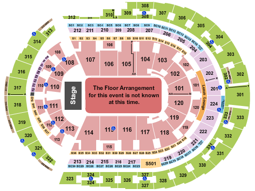 Bridgestone Arena Seating Chart: Generic Floor