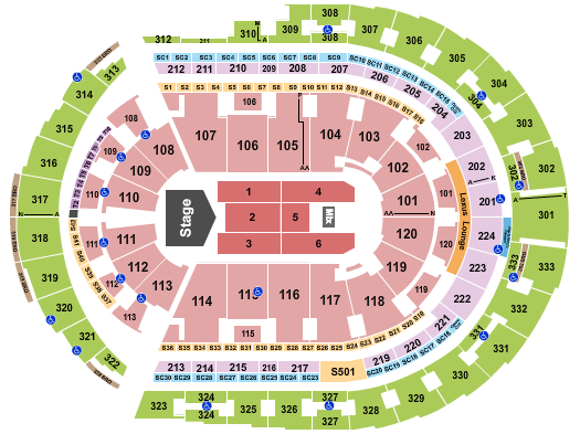 Bridgestone Arena Seating Chart: Gloria Trevi